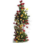 100 Roses Tall Basket