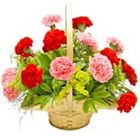 Carnation Arrangement In Basket