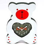 Heart Shaped Teddy Clock