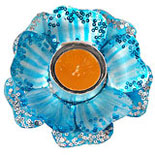 Metalic Blue Candle