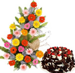 Gerberas N Cake